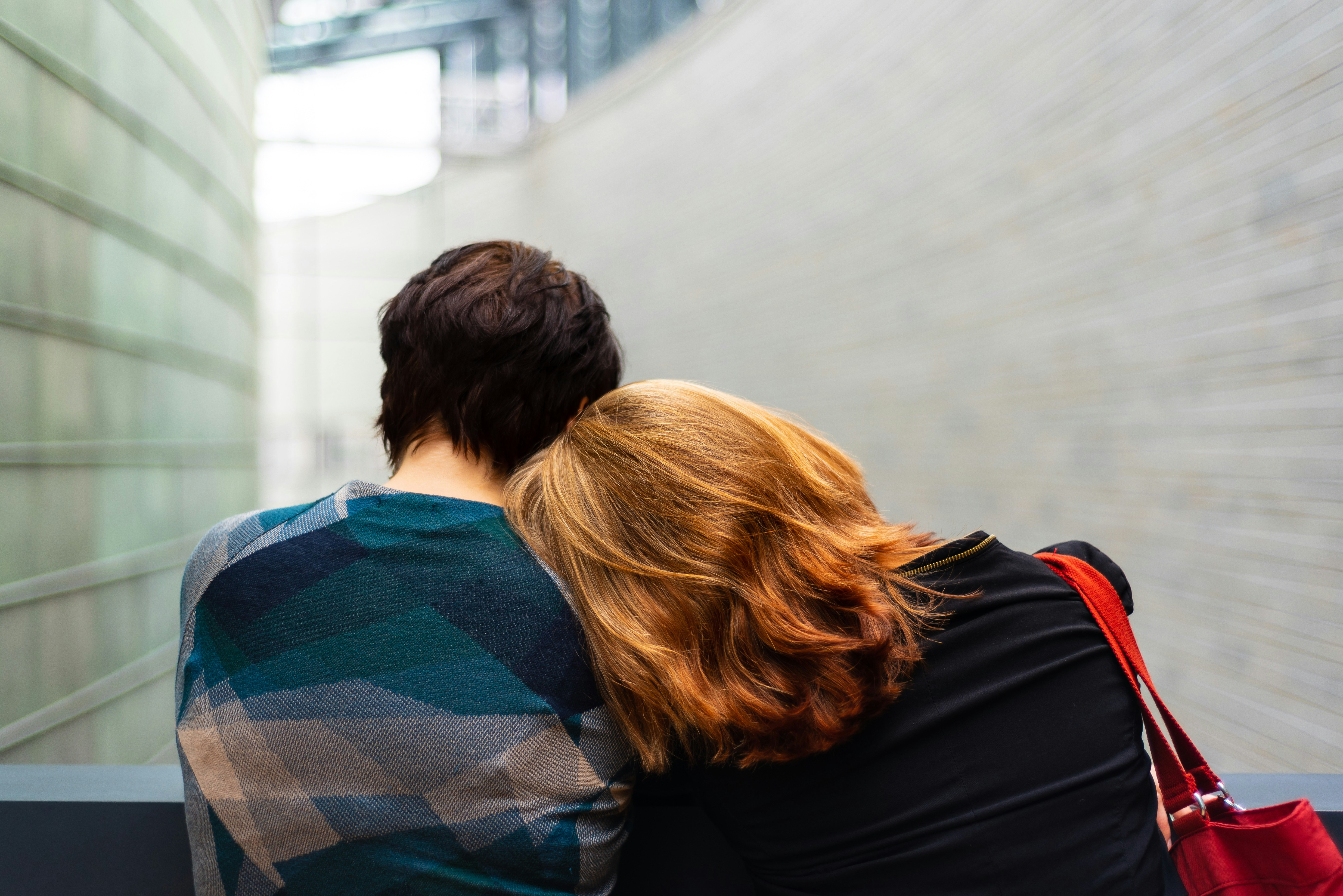 People sitting close together, symbolizing empathy and connection